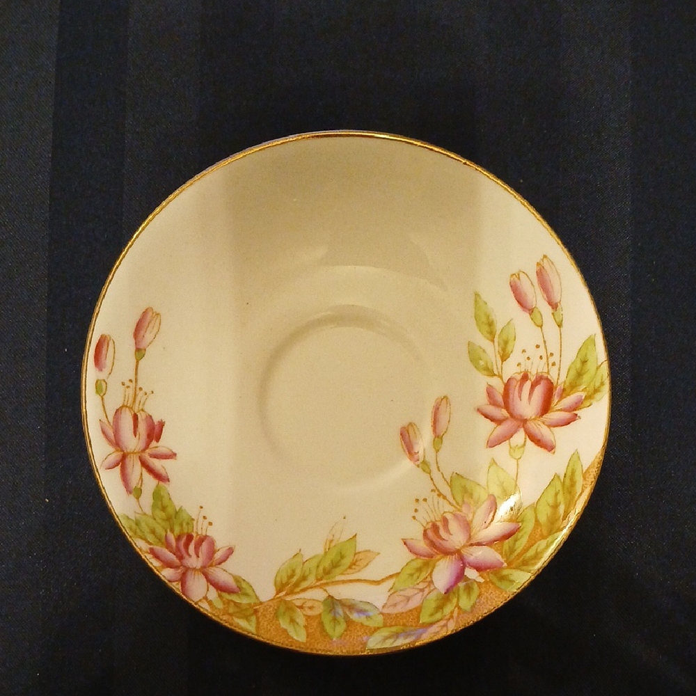 Ina Cream and Pink Floral Dinnerware Plate